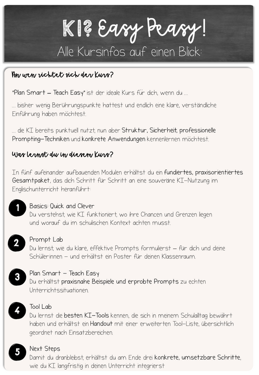 KI? - Easy Peasy! Dein smarter Einstieg in den Englischunterricht von morgen