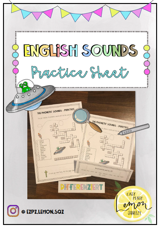 English Sounds / Phonetics - Practice Sheet