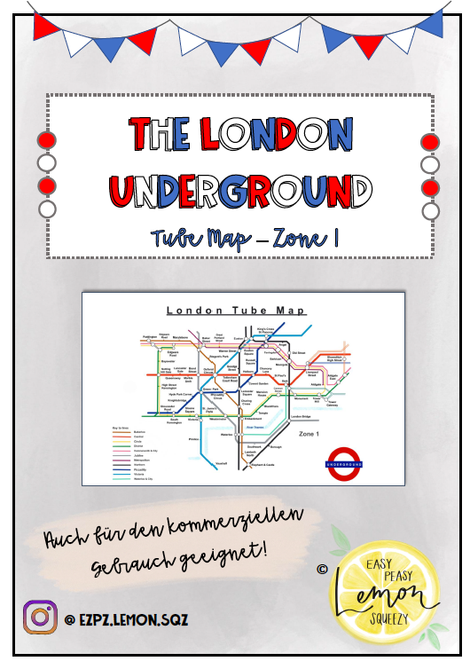 London Tube Map (Zone 1)