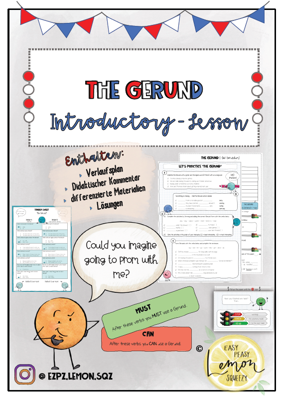 "The Gerund" Materialpaket - Intro Lesson + Stop&Swap-Cards