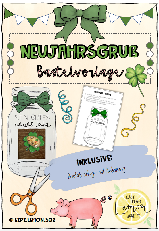 Materialpaket: Geschenk Neujahr / Present New Year