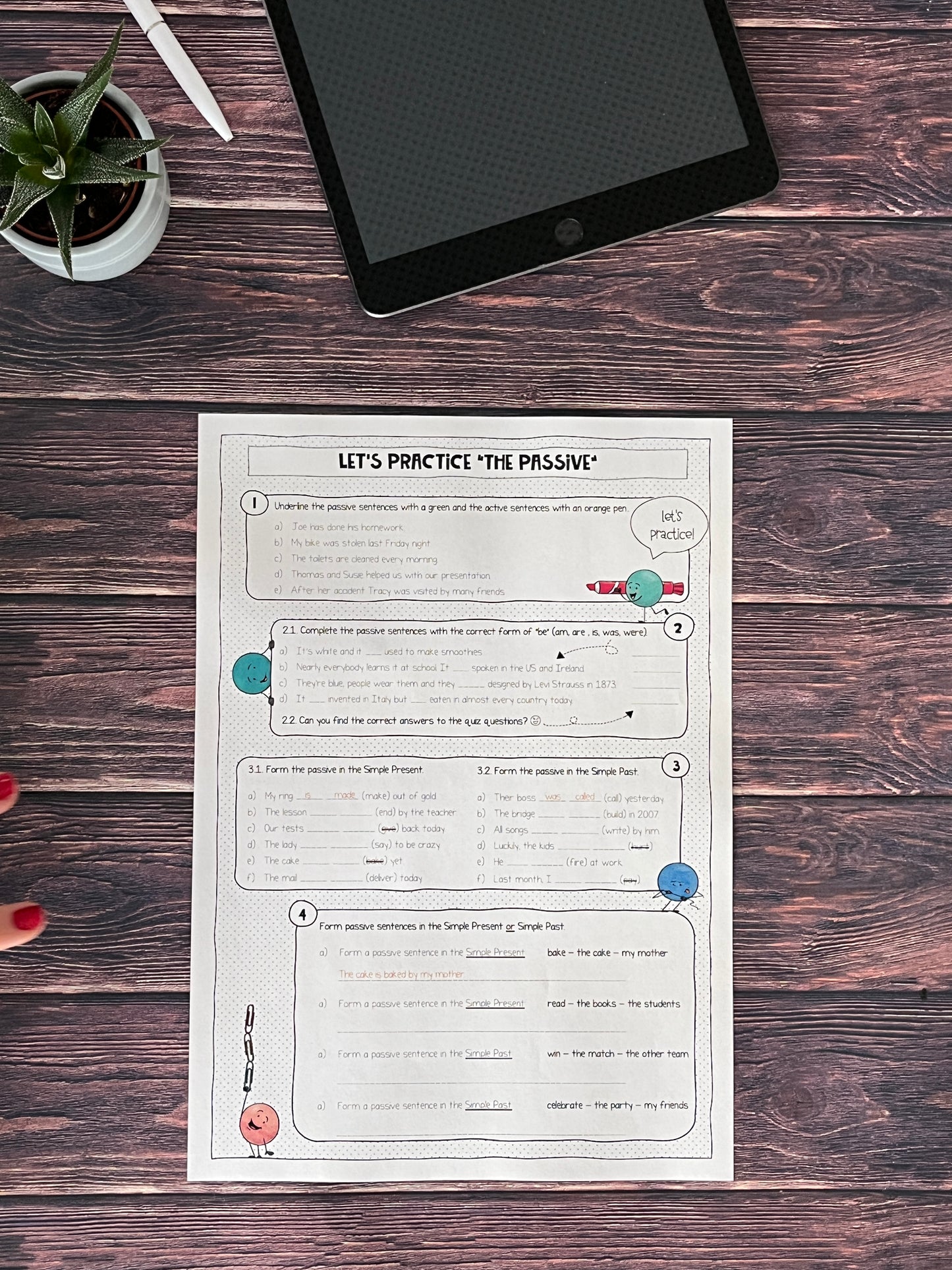 The Passive Voice English- Practice Sheet