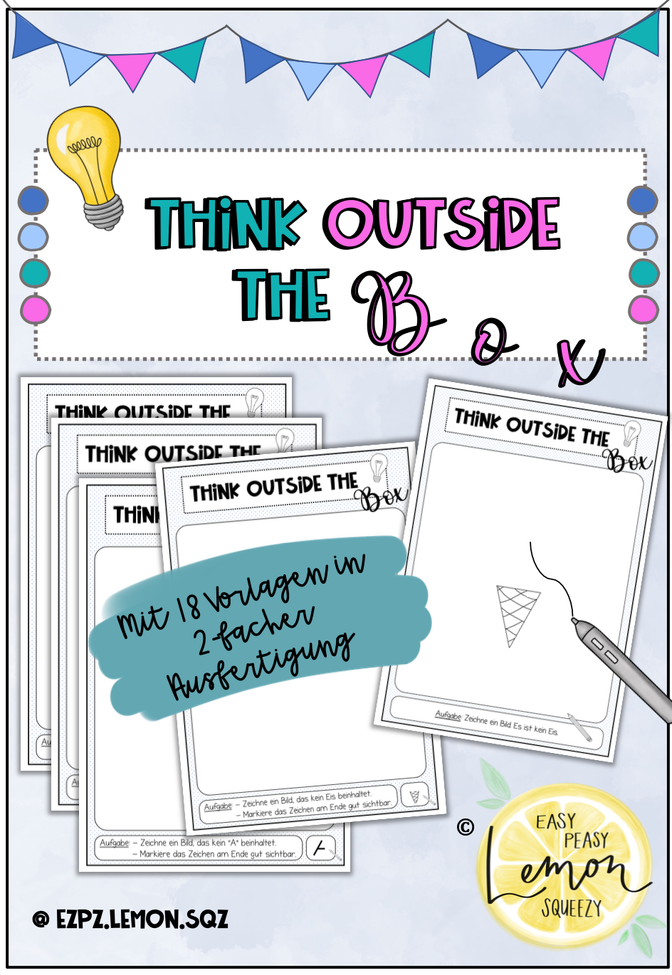 Think Outside the Box - Brain Break Aufgabe für zwischendurch