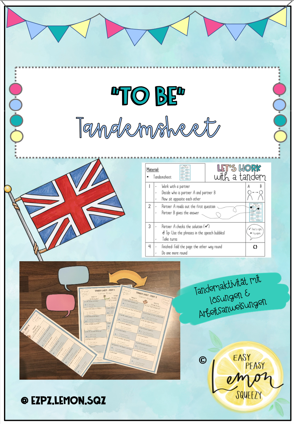 „to be“ - Tandemsheet