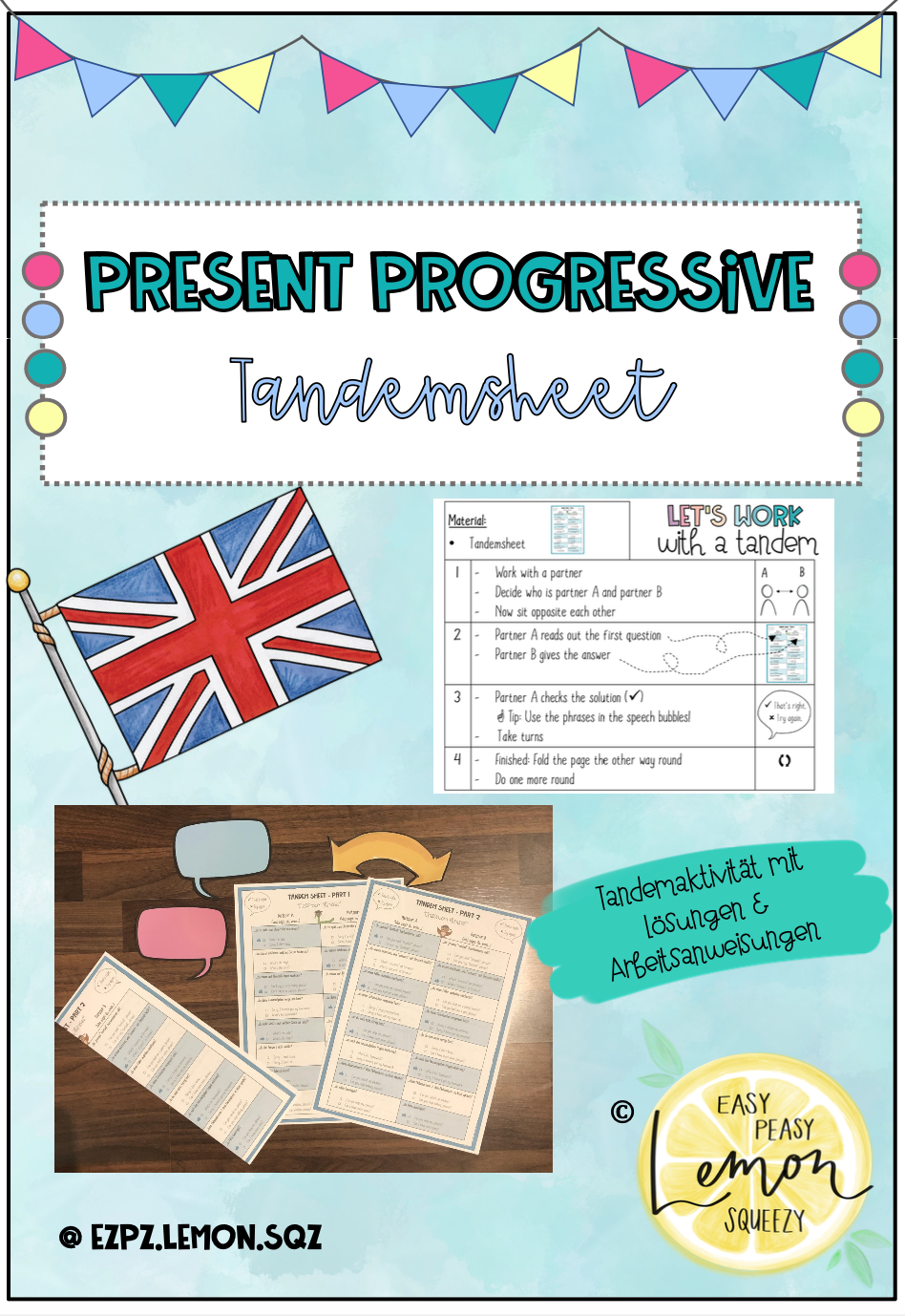Present Progressive - Tandemsheet