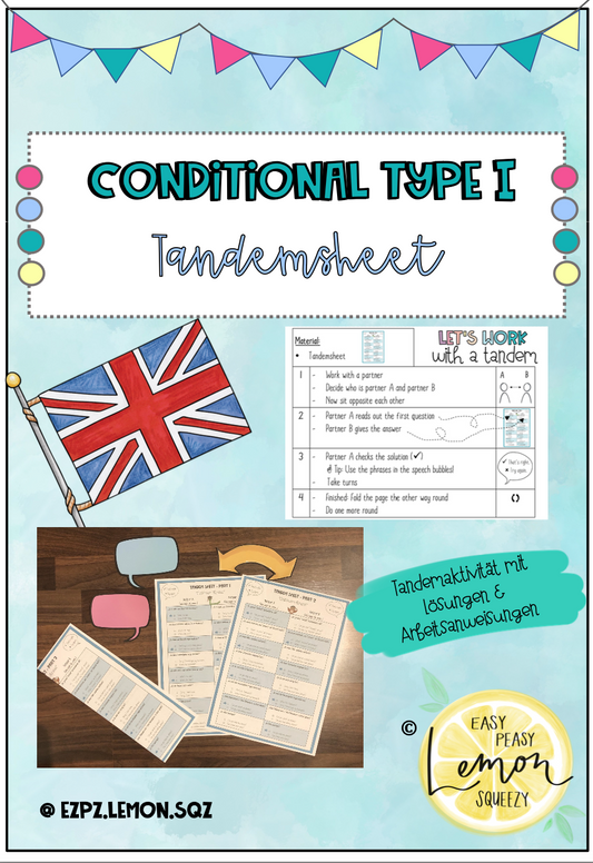 Conditional Sentences / if clauses (Type I) - Tandemsheet
