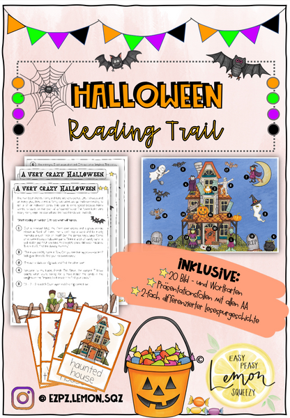 HUGE BUNDLE: English Reading Trails - Lesespurgeschichten (Christmas, Halloween, Thanksgiving, Easter, Valentine's Day + Saint Patrick's Day)