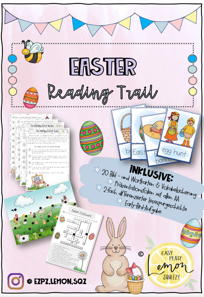 HUGE BUNDLE: English Reading Trails - Lesespurgeschichten (Christmas, Halloween, Thanksgiving, Easter, Valentine's Day + Saint Patrick's Day)