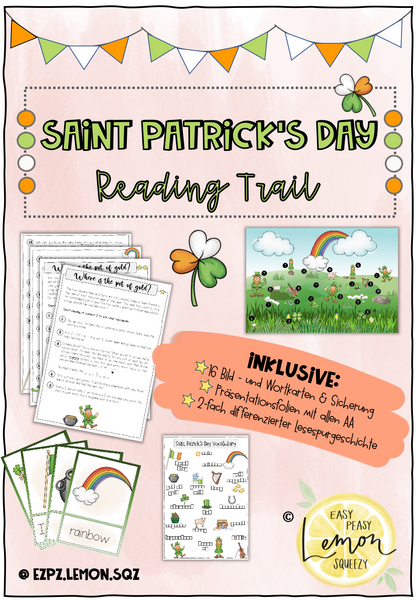 HUGE BUNDLE: English Reading Trails - Lesespurgeschichten (Christmas, Halloween, Thanksgiving, Easter, Valentine's Day + Saint Patrick's Day)
