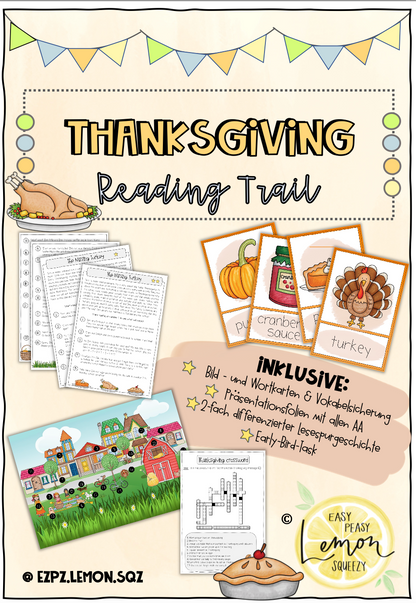 HUGE BUNDLE: English Reading Trails - Lesespurgeschichten (Christmas, Halloween, Thanksgiving, Easter, Valentine's Day + Saint Patrick's Day)