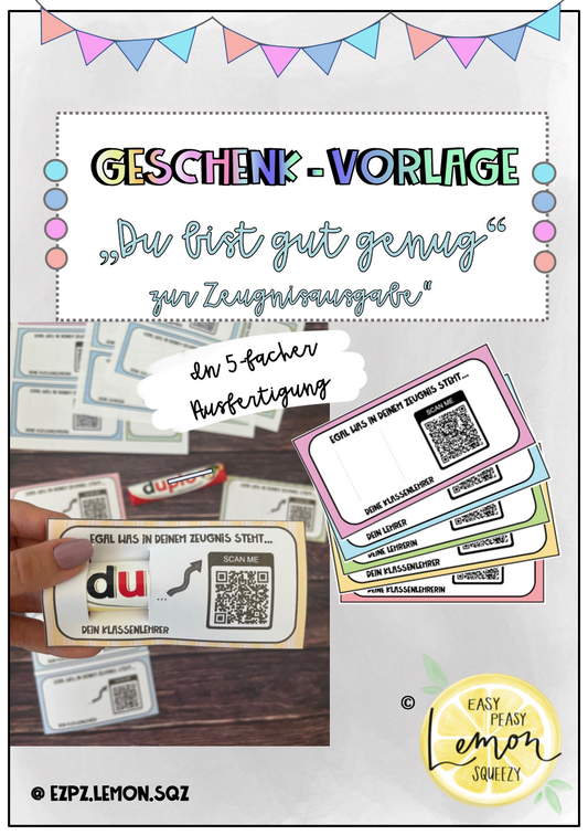 Geschenk Sommerferien / Zeugnis