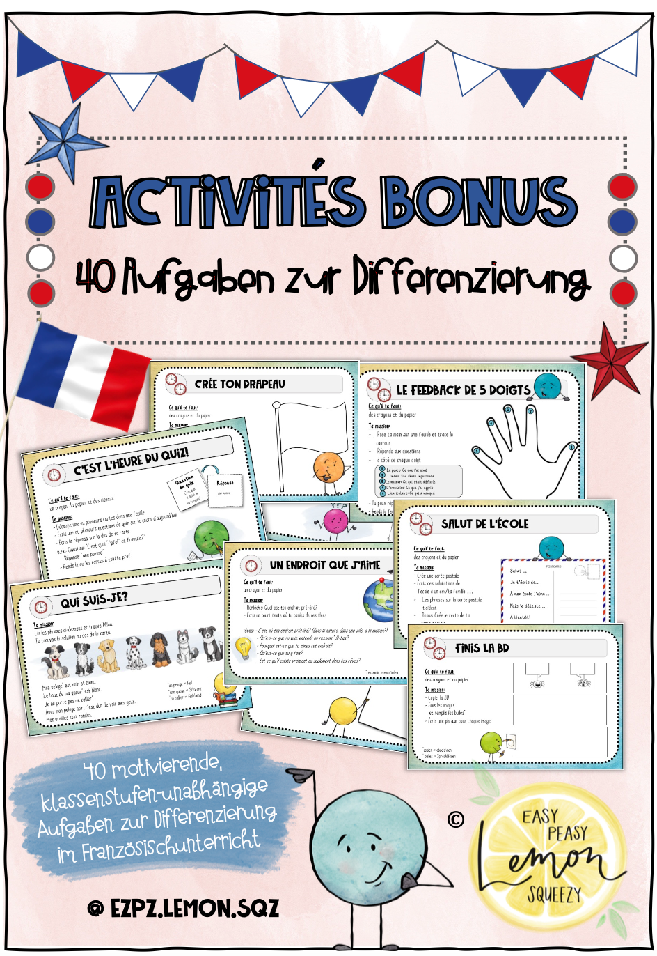 Release Sale:  Activités Bonus: 40 Aufgaben für die Schnellen in deinem Französischunterricht