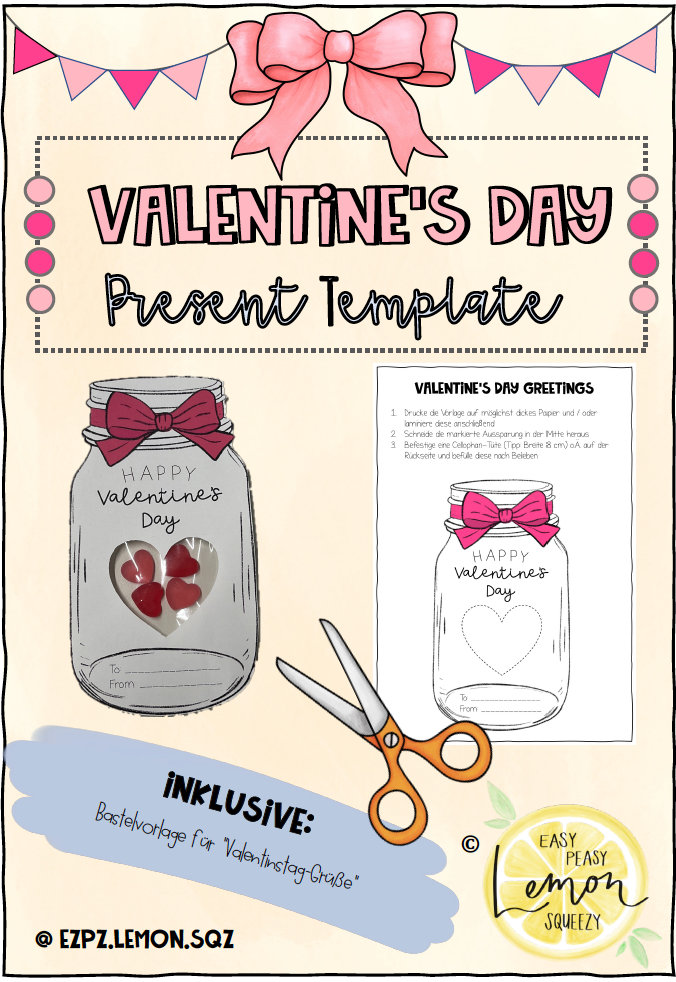 Valentine’s Day Present Template - Geschenk Valentine’s Day