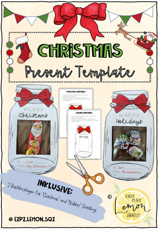 Geschenk Weihnachtferien / Winterferien Englisch