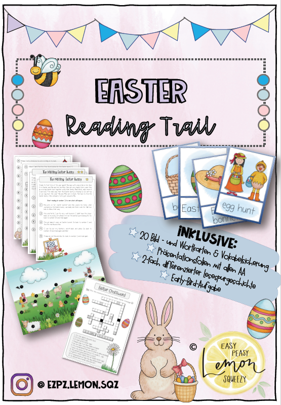 Big Bundle: English Reading Trails - Lesespurgeschichten (Christmas, Halloween, Thanksgiving, Easter + Saint Patrick's Day)