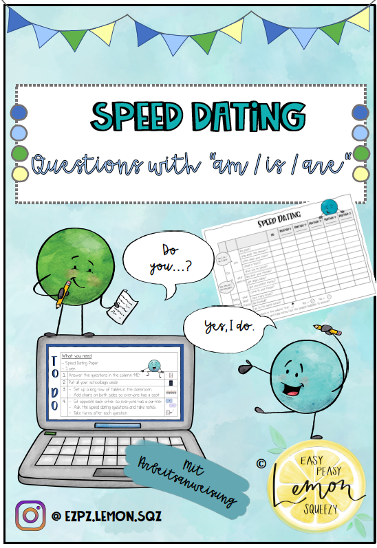 Fun Speed Dating Questions Speed Dating: Questions with „Am / Is / Are