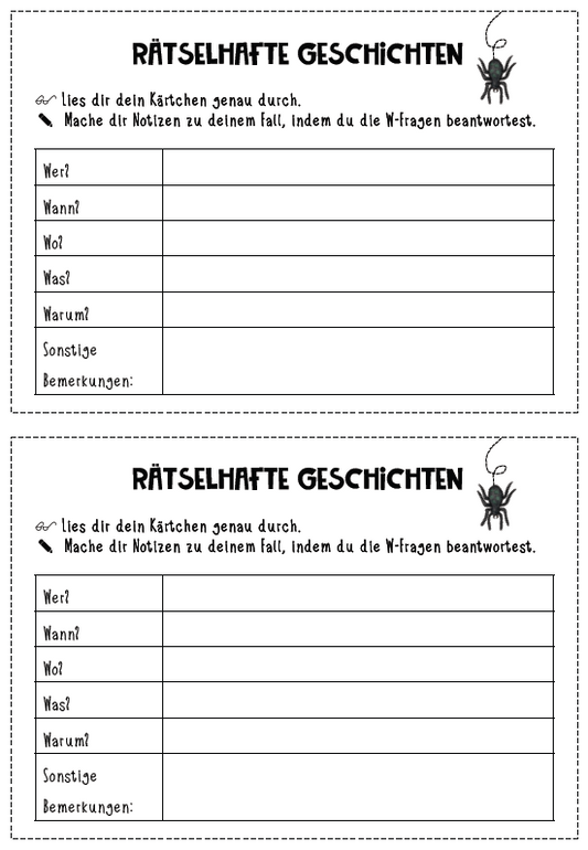 Vorlage für das Krimiratespiel „Black Stories“