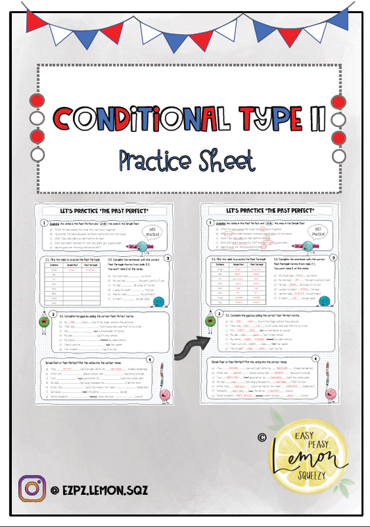 The Past Perfect - Practice Sheet