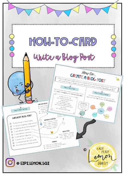 How to write a Blog Post (How to Card)