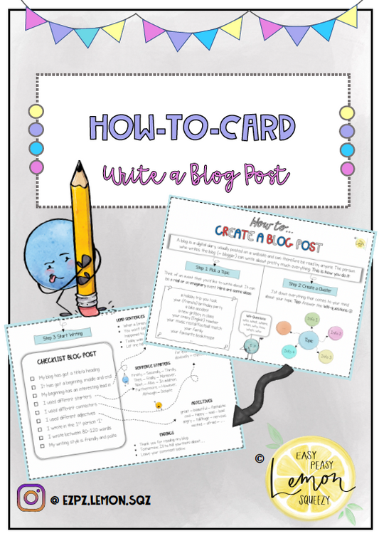 How to write a Blog Post (How to Card)