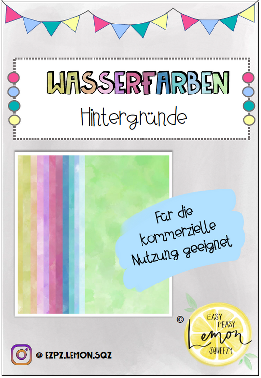 Wasserfarben-Hintergründe (kommerzielle Nutzung)