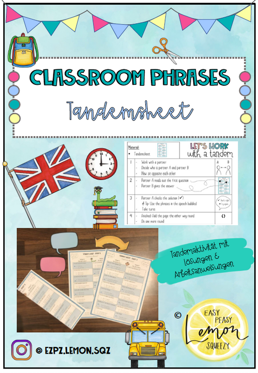 Classroom Phrases - Tandemsheet