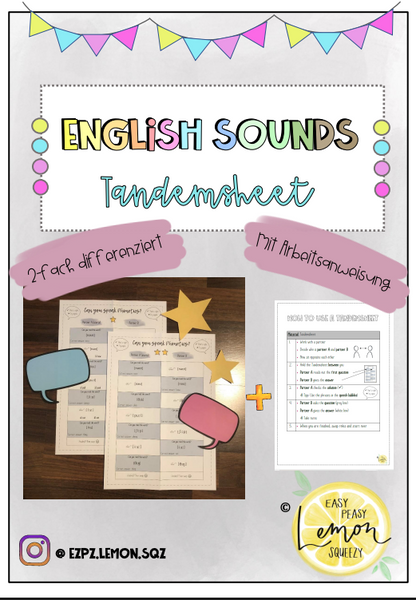 English Sounds / Phonetics - Tandemsheet