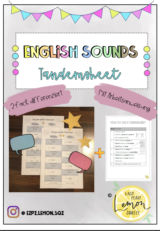 English Sounds / Phonetics - Tandemsheet