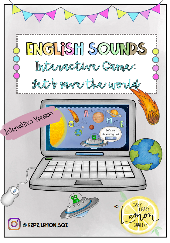 English Sounds / Phonetics: Interactive Game: Let's Save the World