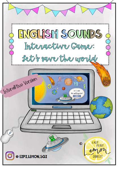 English Sounds / Phonetics: Interactive Game: Let's Save the World