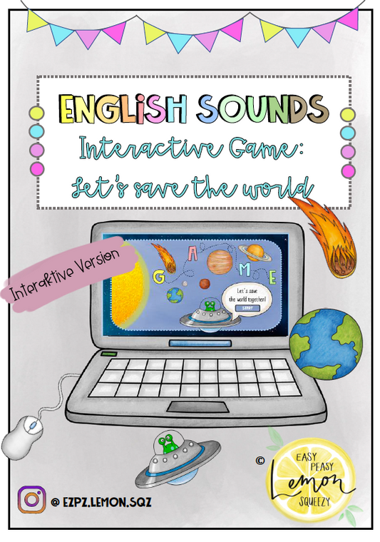 English Sounds / Phonetics: Interactive Game: Let's Save the World