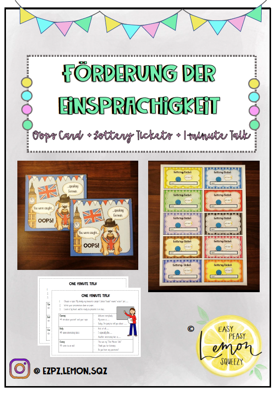 Förderung der Einsprachigkeit im Englischunterricht