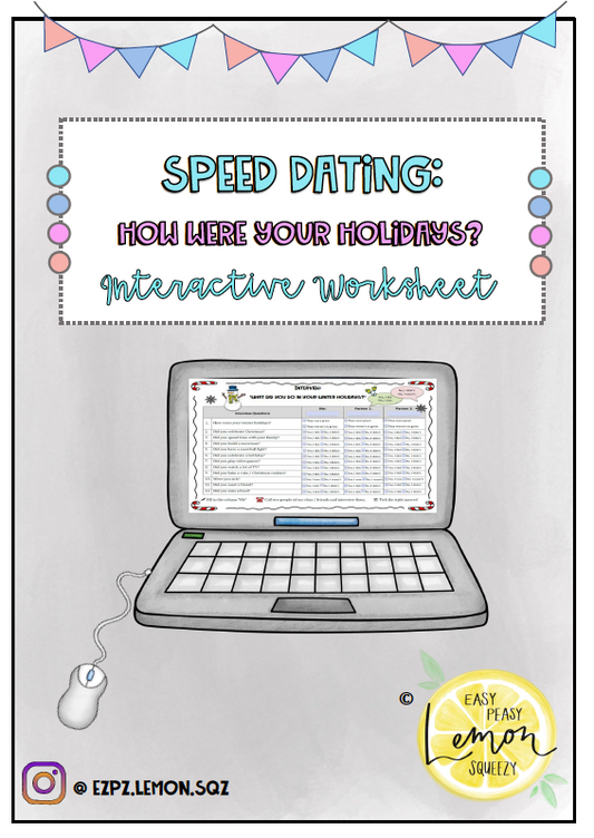 Speed Dating: Christmas Holidays - Interactive Worksheet