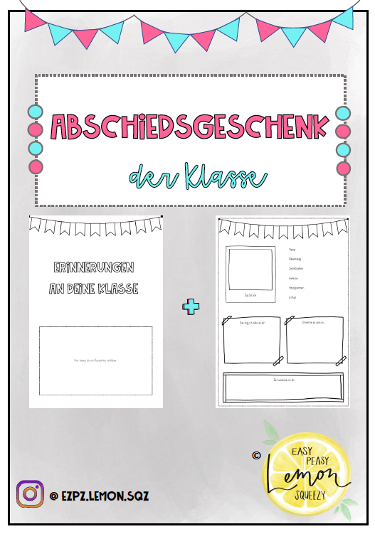 Abschiedsgeschenk der Klasse an Mitschüler*innen