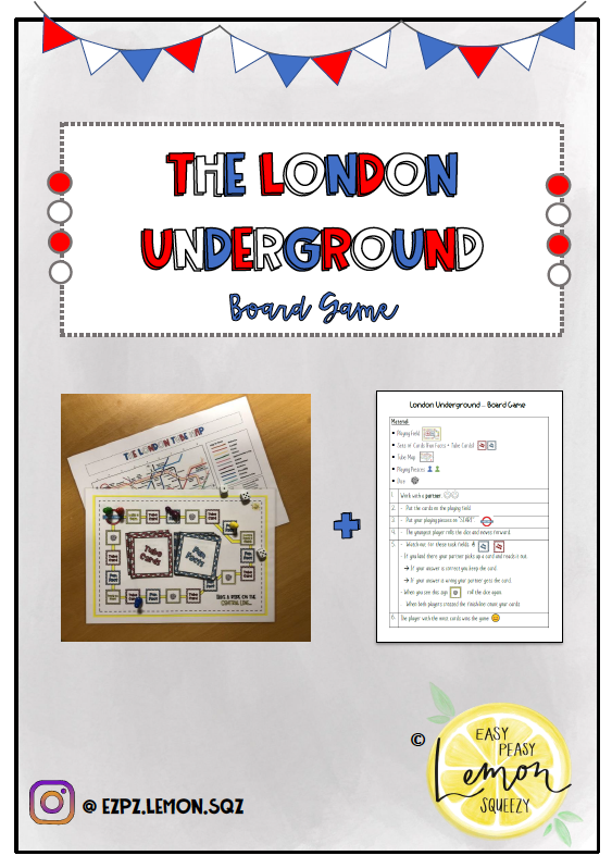 Board Game "The London Underground / Tube"