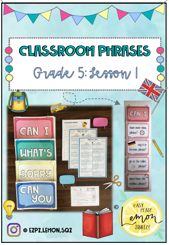 Classroom Phrases - großes Materialpaket (Kl. 5 - 8)