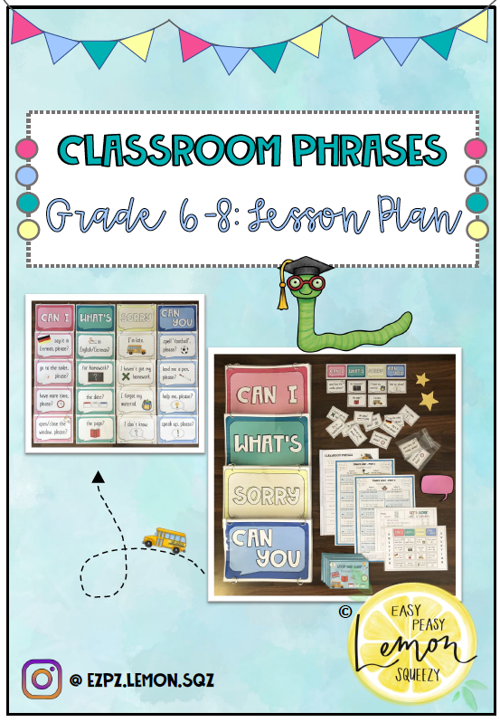 Classroom Phrases - großes Materialpaket (Kl. 5 - 8)