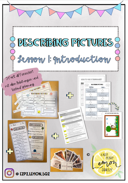 Describing Pictures - Großes Materialpaket (Lesson 1 + 2)