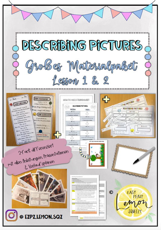 Describing Pictures - Großes Materialpaket (Lesson 1 + 2)