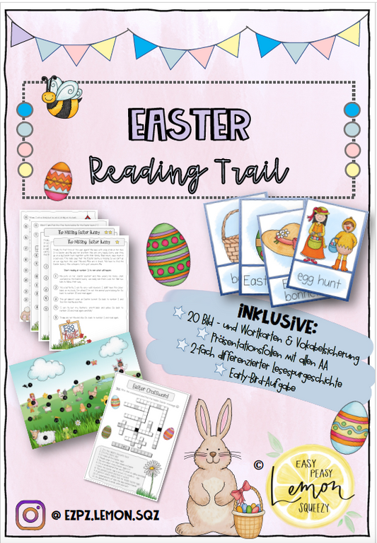 Materialpaket English Reading Trails - Lesespurgeschichten (Easter, Halloween, Saint Patrick's Day)