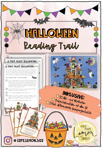 Materialpaket English Reading Trails - Lesespurgeschichten (Easter, Halloween, Saint Patrick's Day)
