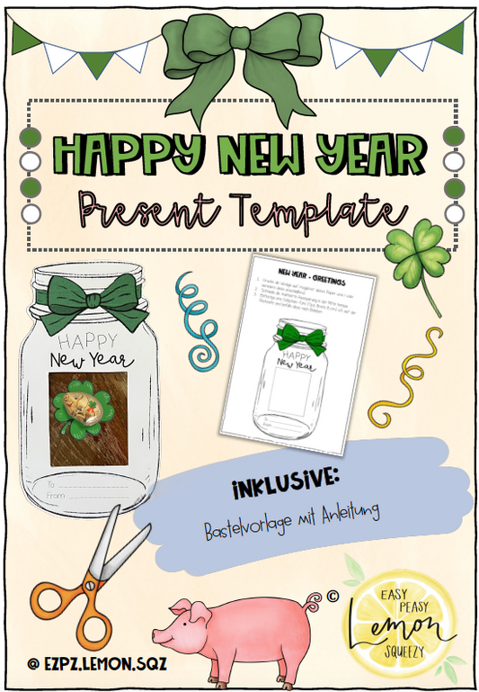 Materialpaket: Geschenk Neujahr / Present New Year