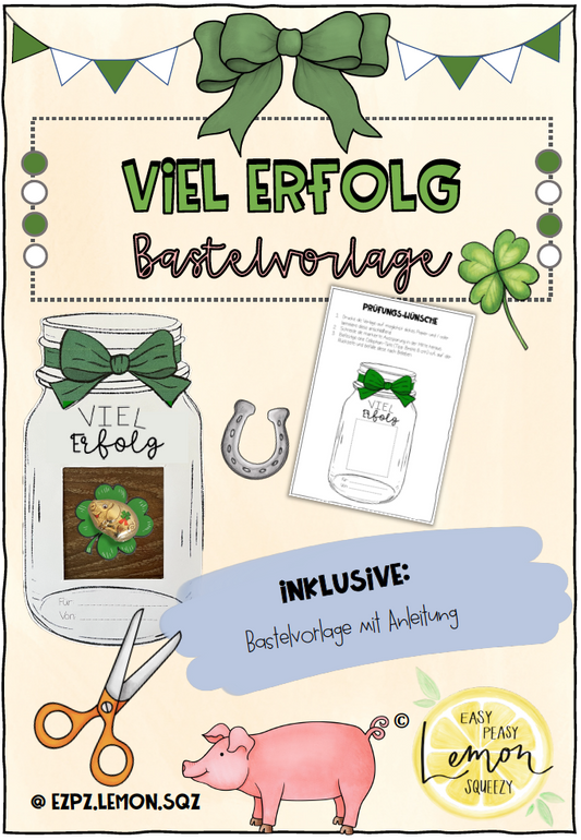 Geschenk Glücksbringer "Viel Erfolg" vor (Abschluss-)Prüfungen