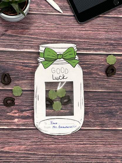 Geschenk Glücksbringer "Good Luck" vor (Abschluss-)Prüfungen