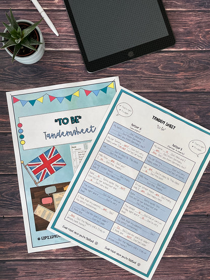 „to be“ - Tandemsheet