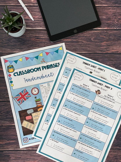 Classroom Phrases - Tandemsheet