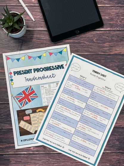 Present Progressive - Tandemsheet