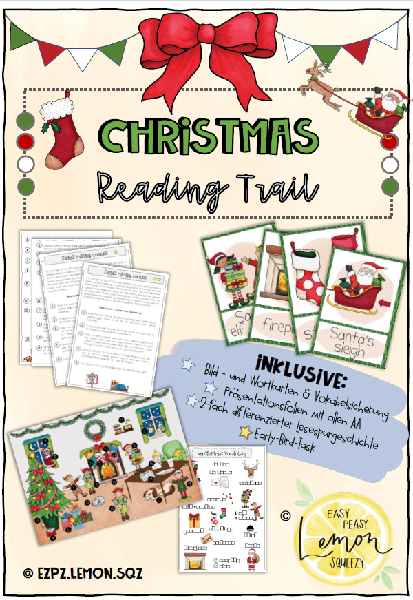 Big Bundle: English Reading Trails - Lesespurgeschichten (Christmas, Halloween, Thanksgiving, Easter + Saint Patrick's Day)