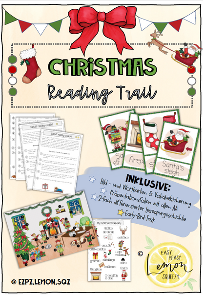 Big Bundle: English Reading Trails - Lesespurgeschichten (Christmas, Halloween, Thanksgiving, Easter + Saint Patrick's Day)