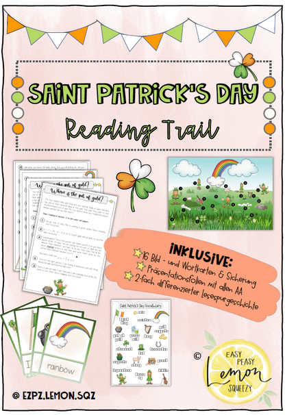 Big Bundle: English Reading Trails - Lesespurgeschichten (Christmas, Halloween, Thanksgiving, Easter + Saint Patrick's Day)